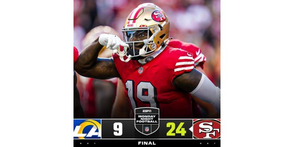 Les 49ers de San Francisco ont battu les Rams de Los Angeles 24-9
